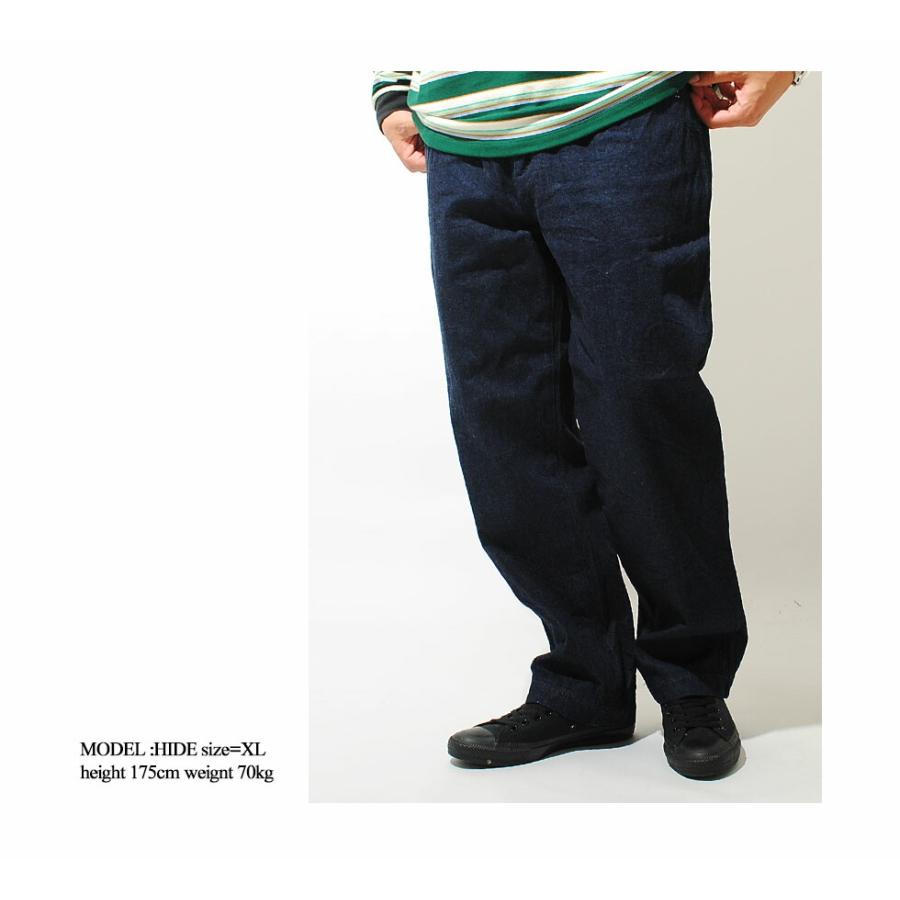 美品 21AW FOBファクトリー デニム トラック イージー パンツ 濃紺 L FOB FACTORY（エフオービーファクトリー） デニムトラックパンツ FOB
