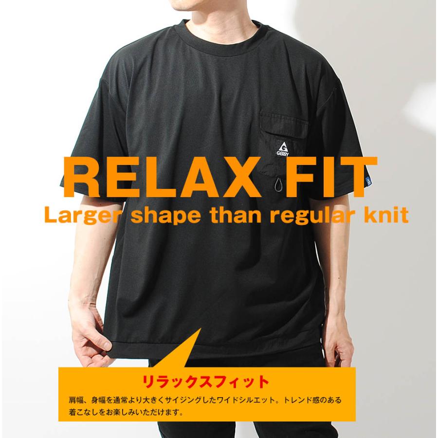 GERRY（ジェリー） Tシャツ テックT ブランド ナイロンポケット テック