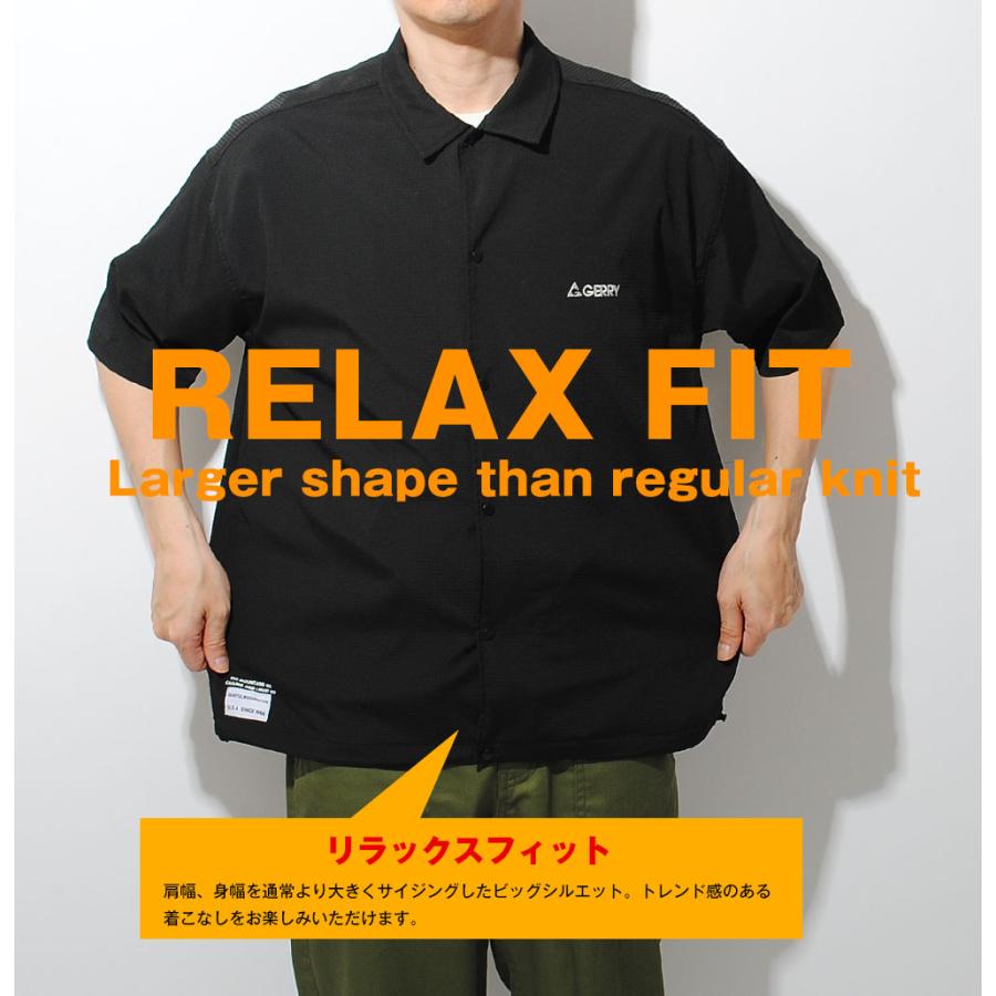 GERRY（ジェリー） シアサッカー 半袖 コーチシャツ ブランド ビッグ