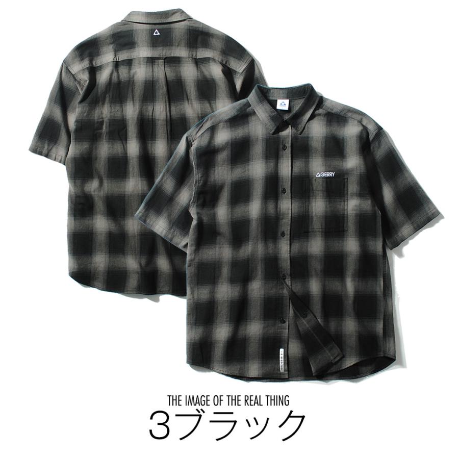 GERRY（ジェリー） 半袖シャツ オンブレチェックシャツ ブランド