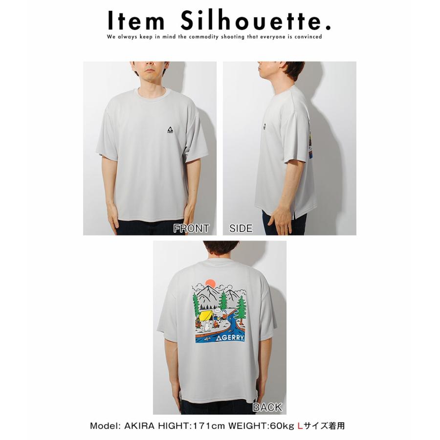 GERRY（ジェリー） Tシャツ 接触冷感ポンチ キャンプギアプリント 半袖