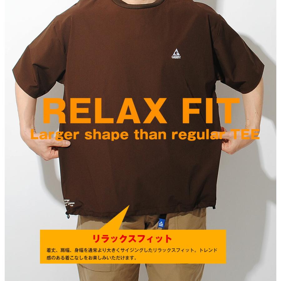 GERRY（ジェリー） ナイロン Tシャツ 半袖 撥水加工 裾ドローコード