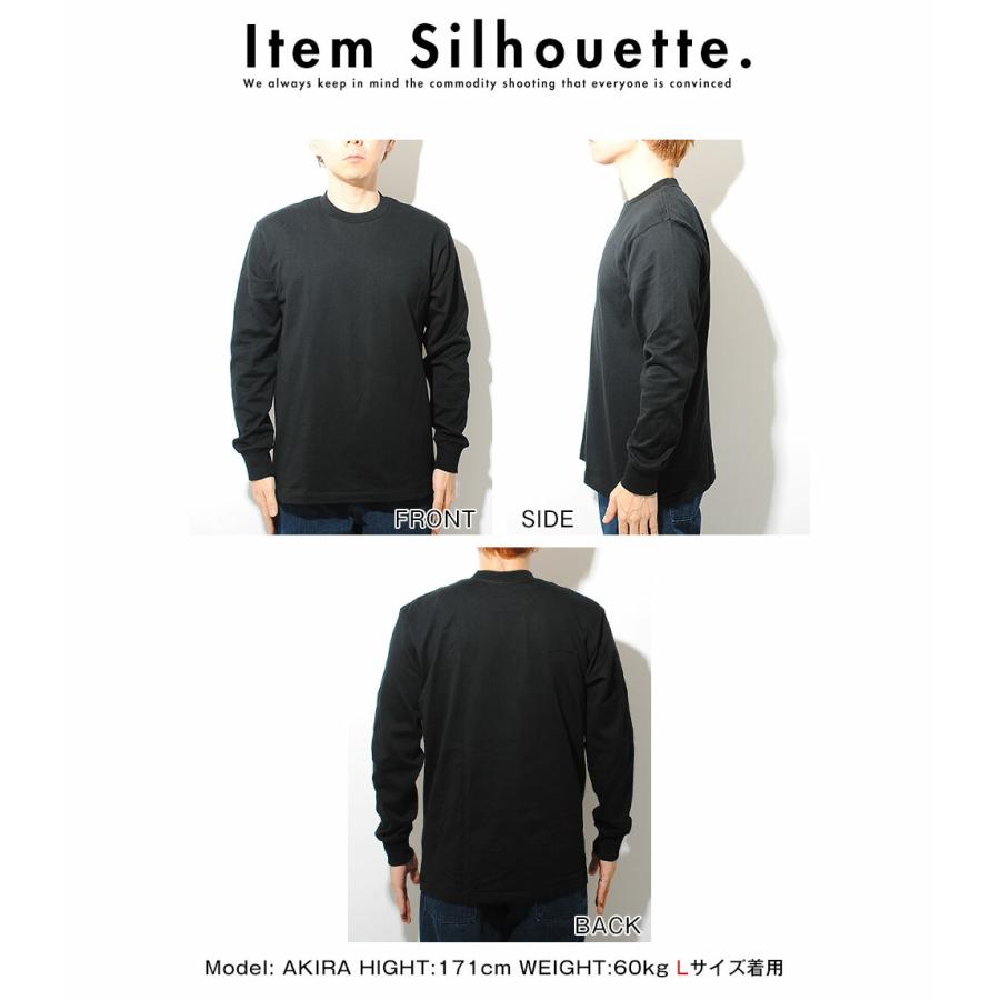 Hanes（ヘインズ） ロンt 長袖 KURO 黒 ブラック Tシャツ クルーネック