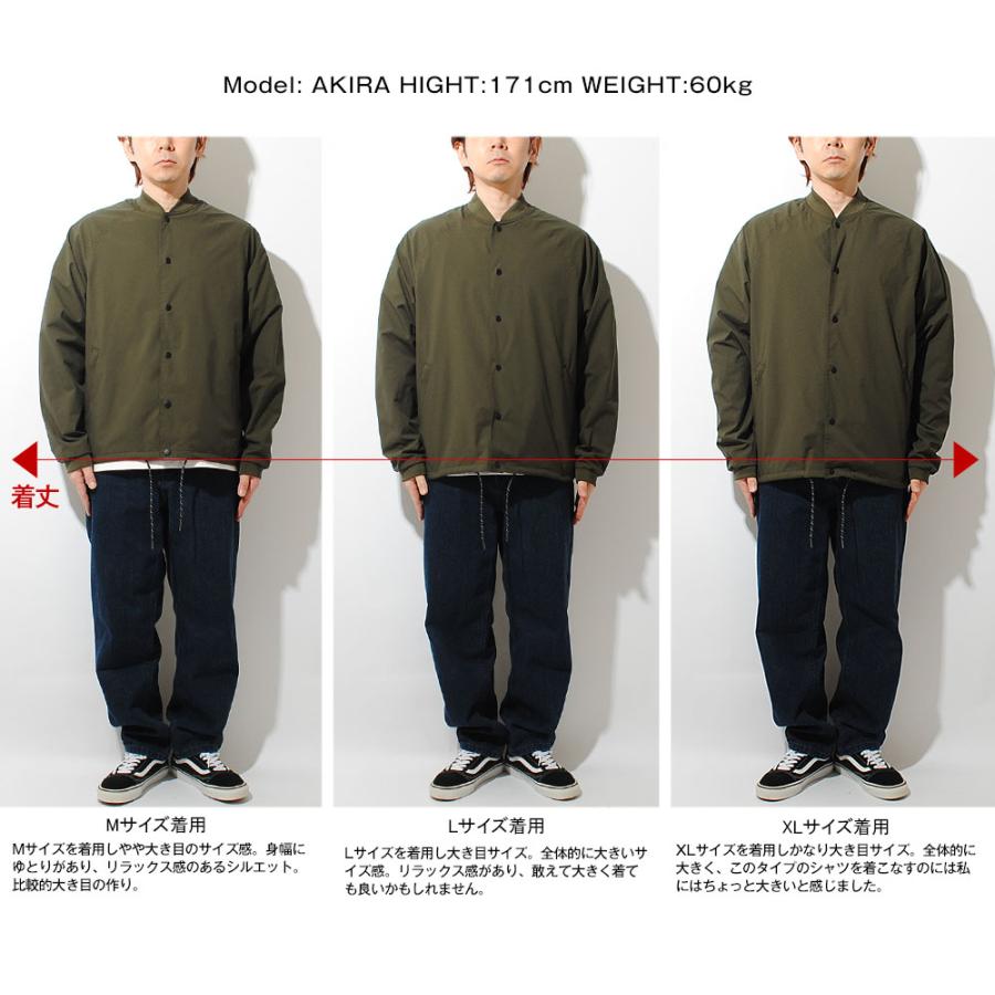 リブコーチジャケット ライトスタジャン 4wayストレッチ ビッグ