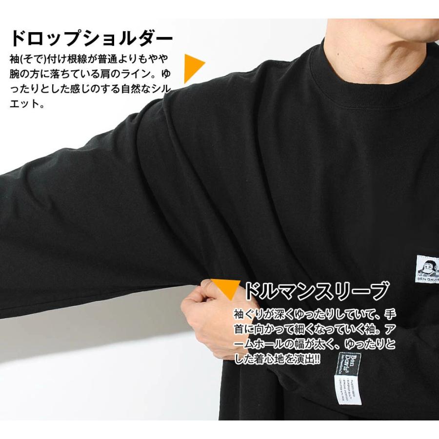 BEN DAVIS ベンデイビス ロンT Tシャツ 長袖 メンズ ワイド BEN DAVIS ベンデイビス ロンT Tシャツ 長袖 メンズ ワイド