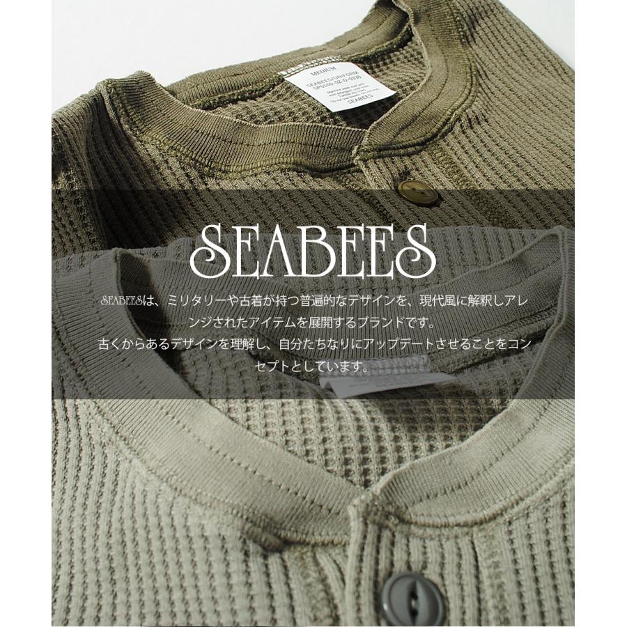 ピグメント ヘンリーネック サーマルカットソー シービーズ seabees