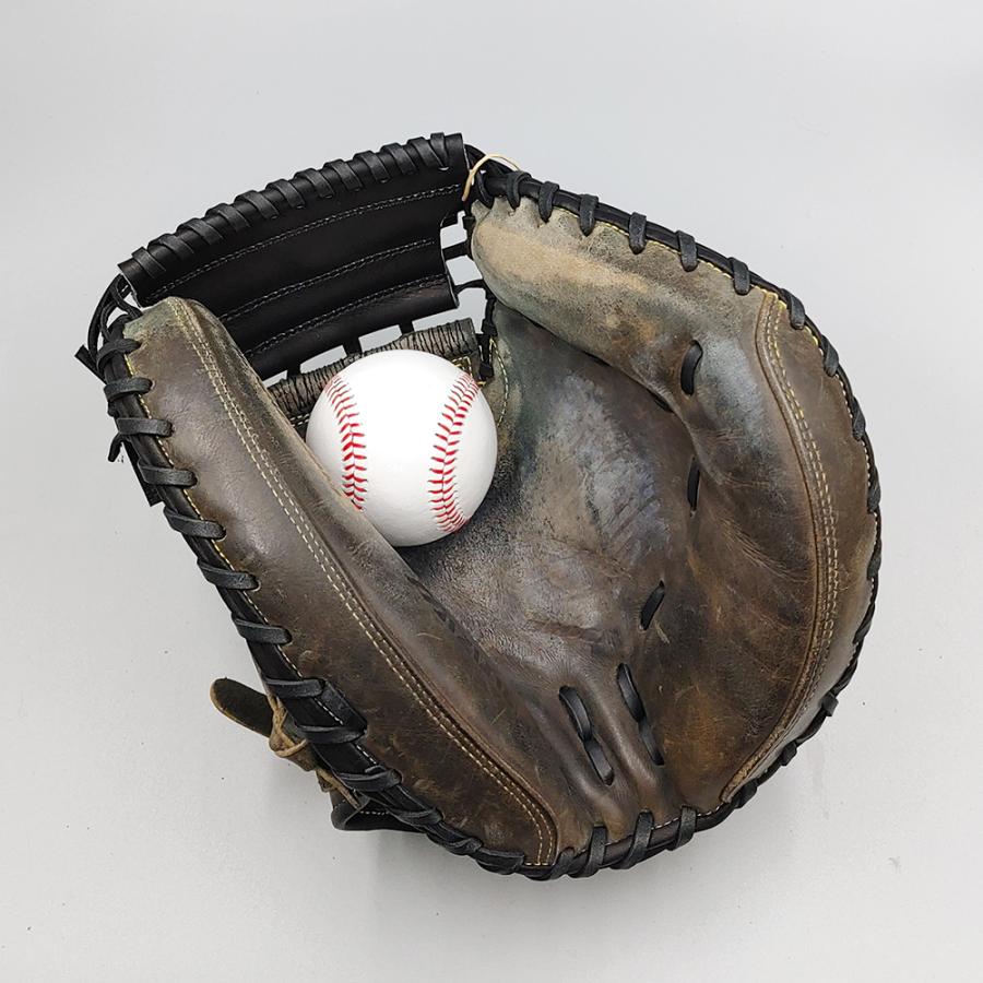 【オーバーホール済み】 ミズノ 硬式用 キャッチャーミット 型付け済み (mizuno グラブ) [KA506]の画像