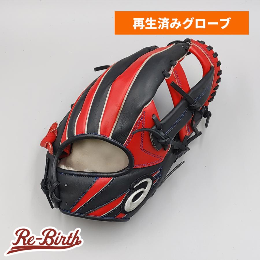 asics 軟式グローブ BGR4TA レッド/ブラック asics 軟式グローブ