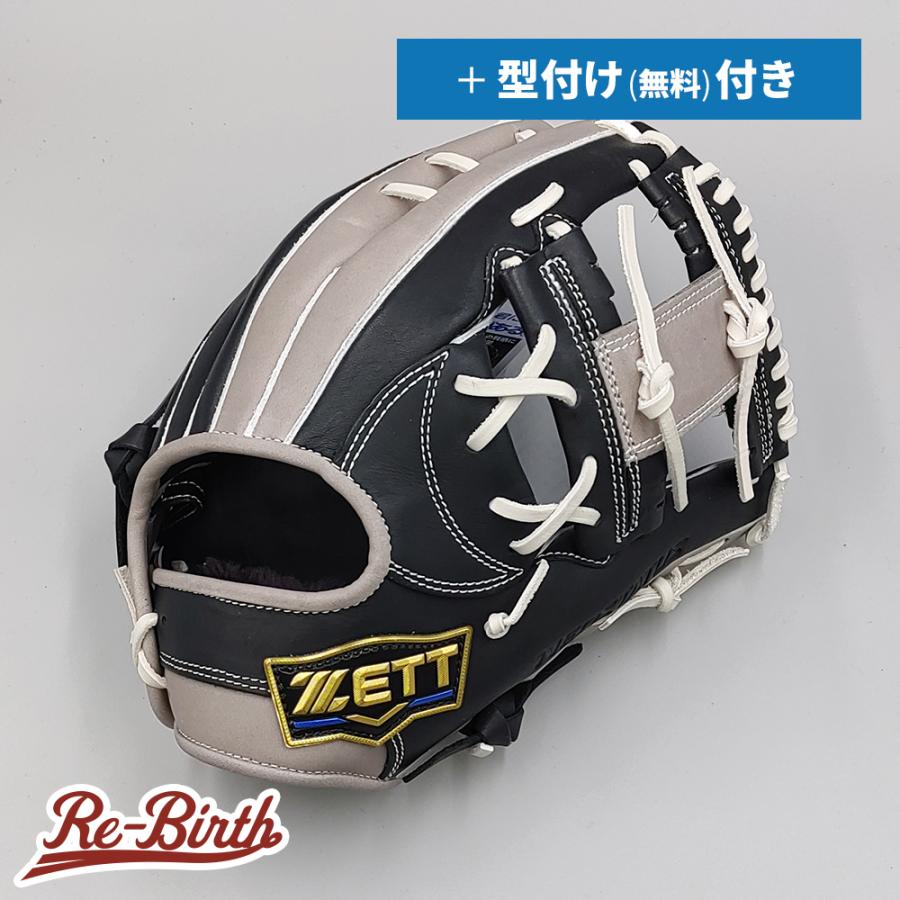ZETT ブラック 軟式グローブ 未使用品 ゼット（ZETT） 【新品】 軟式グローブ / オールラウンド用 無料型付け