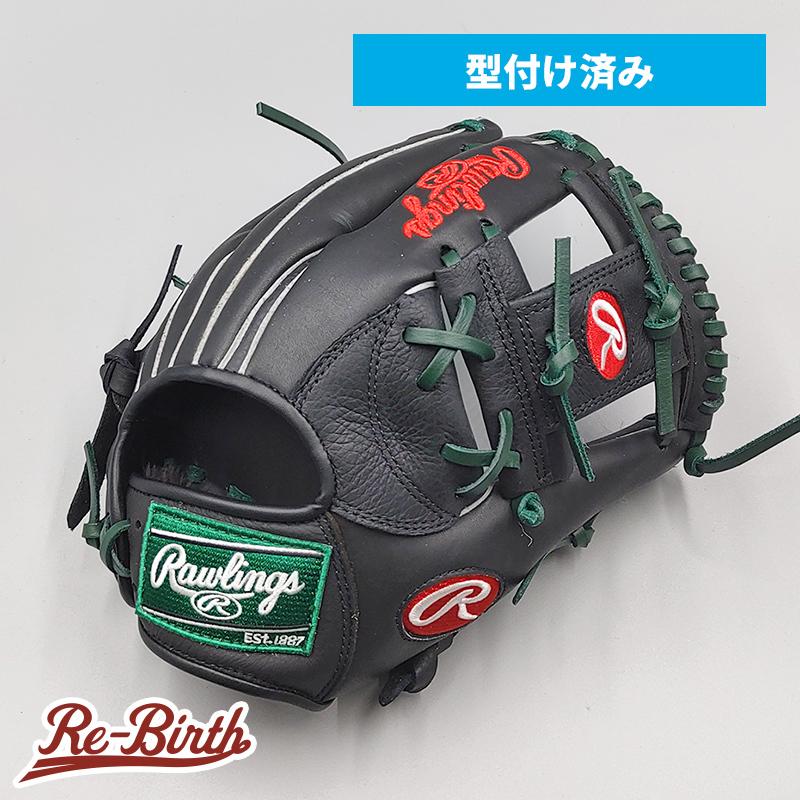 【新品】 ローリングス 軟式グローブ / オールラウンド用 型付け済み (グリーン / colored by Re-Birth) [NE328]｜re-birth-baseball