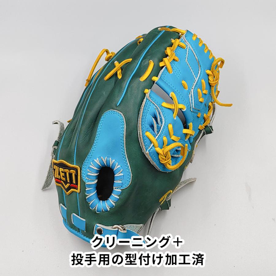 【クリーニング済み (高校野球対応)】 ゼット 軟式グローブ / 投手用 型付け済み (ZETT グラブ)[NI116] | ゼット | 01