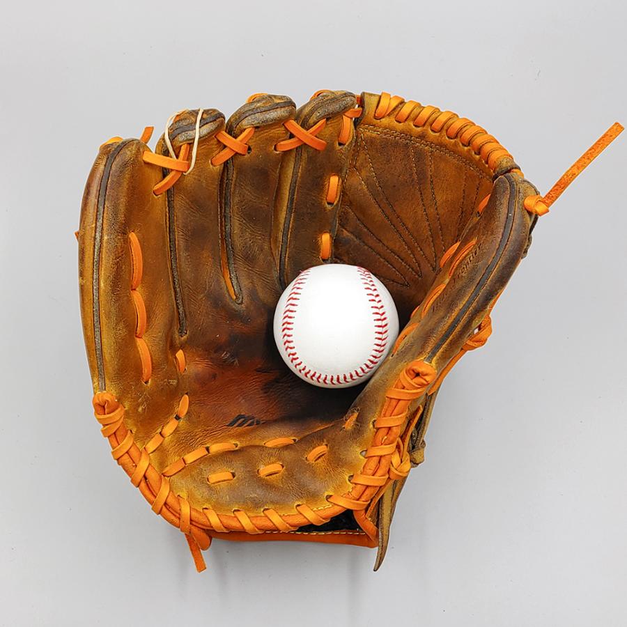【オーバーホール済み (高校野球対応)】 ミズノ 硬式グローブ / 投手用 型付け済み (mizuno グラブ) [WE1053]の画像