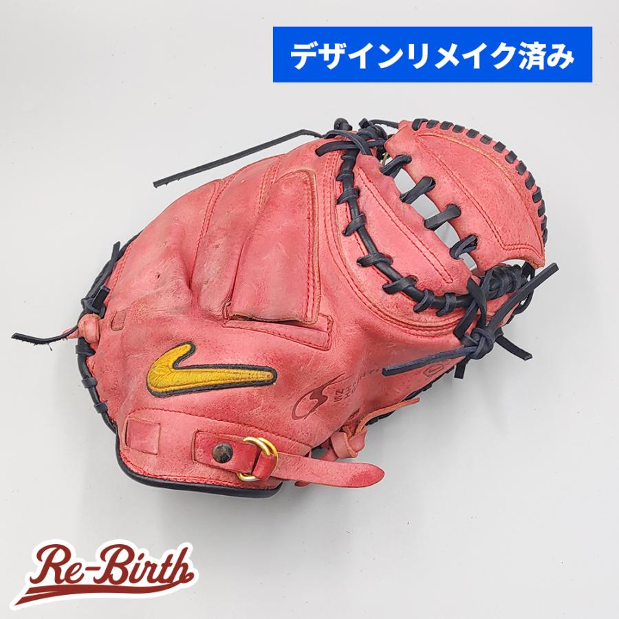 Nike ナイキ　キャッチャーミット　少年野球　軟式　阪神　ウェブ損傷格安 NIKE（ナイキ） 【デザインリメイク済み】 少年軟式用 キャッチャー
