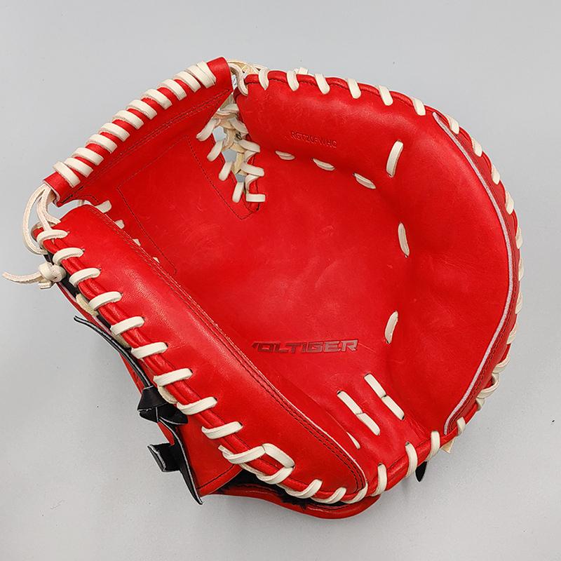 新古品】ミツワタイガー 軟式用 キャッチャーミット 無料型付け[WE188 