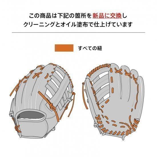 【全紐交換済みグローブ】 ミズノ 硬式グローブ / 内野手用 型付け済 (mizuno グラブ)[WE334|管理コード:002-01]｜re-birth-baseball｜02