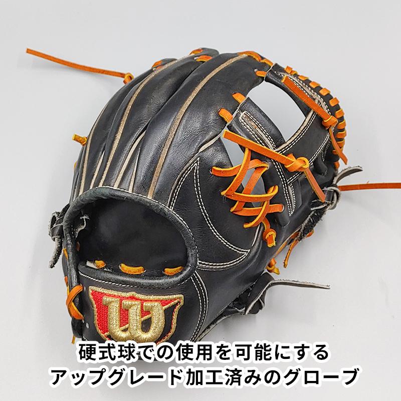 【硬式対応アップグレード済 (高校野球対応)】 ウイルソン 硬式グローブ / 外野手用 型付け済み (Wilson グラブ) [WE507]｜re-birth-baseball｜02