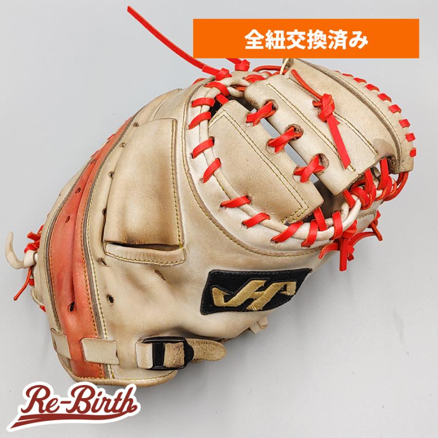 全紐交換済み 】 ハタケヤマ 軟式用 キャッチャーミット 型付け済み 