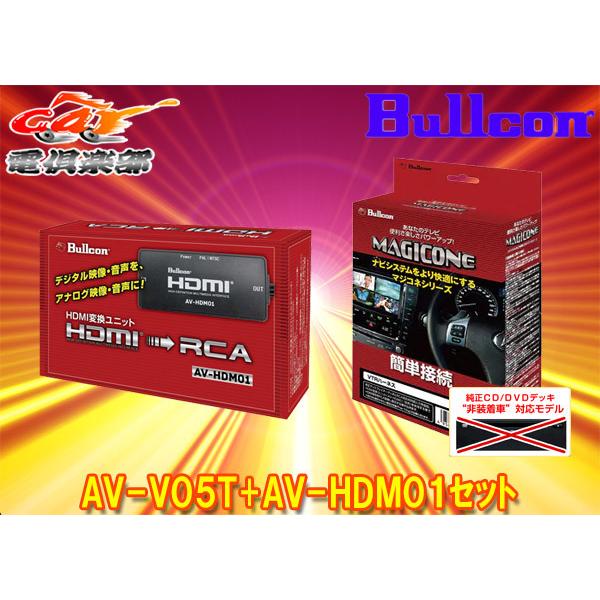 BullconマジコネAV-V05T AV-HDM01ランドクルーザープラド(150系)ディスプレイオーディオ用HDMI入力追加VTRハーネスセット
