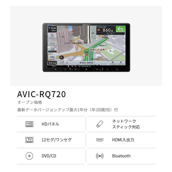 【取寄商品】カロッツェリア9V型楽ナビAVIC-RQ720+RD-Y101DKアルファード/ヴェルファイア(30系H27/1〜R1/12)用取付キットセット｜re-birth｜02