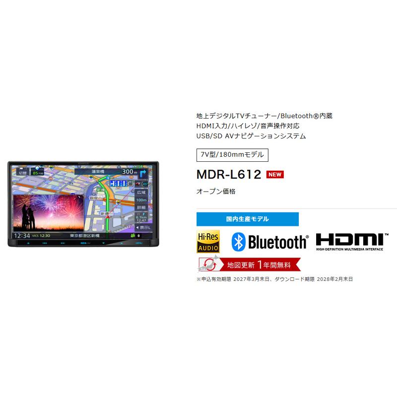 JVCケンウッド（JVC KENWOOD） 【取寄商品】ケンウッドMDR-L612+CMOS