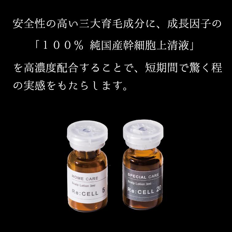 ヒト幹細胞5%配合の毛髪剤 再生医療から生まれたReCELL（リセル）。お