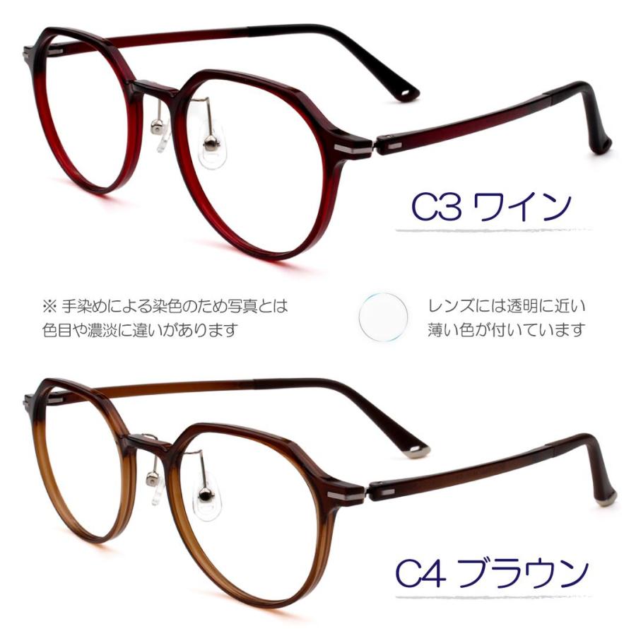 老眼鏡 ラウンド フルリム 軽い ブルーライトカット プラスチック 男性