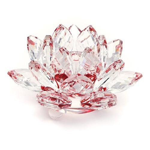 期間限定キャンペーン 蓮の花 クリスタルガラス レッド 置物 風水 クリスタルガラス サンキャッチャー 水晶さざれ石セット その他鍋 グリル Psicanalise Sp Com Br