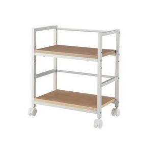 YAMAZEN デスク下ワゴン 2段 W500×D295×H605mm ナチュラル MUD-50NAIV 1台