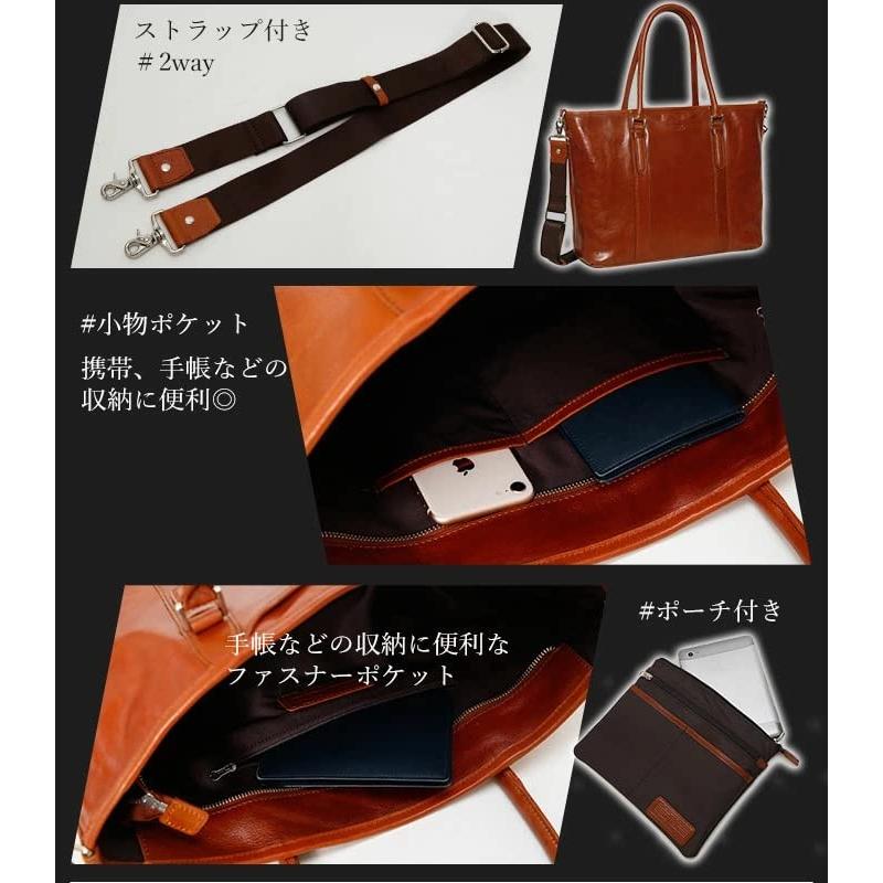[シーカー] SKB-018SD2 本革 A4 2way ビジネス トートバッグ メンズ キャメル 本革