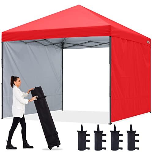 ABCCANOPY タープテント ワンタッチ サイドシート2枚付き センターロック 3m/2.5m/2m 3段階調節 キャスターバッグ付? 