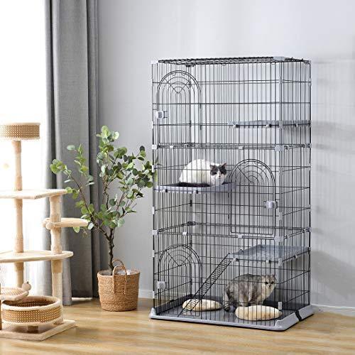 在庫処分 ペットケージ キャットケージ 猫ケージ 3段 キャットハウス おしゃれ 猫ゲージ ケージ ペット ケージ キャット その他鍋 グリル