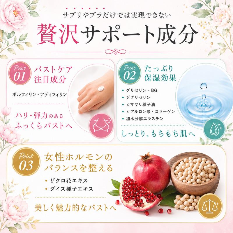 69%OFF バストケアクリーム Glabenus グラビナス バスト デコルテ保湿