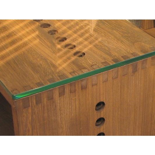 インド製木製ガラストップテーブル ○Vine ヴァイン ガラストップローテーブル（I BOX ×2/ガラス