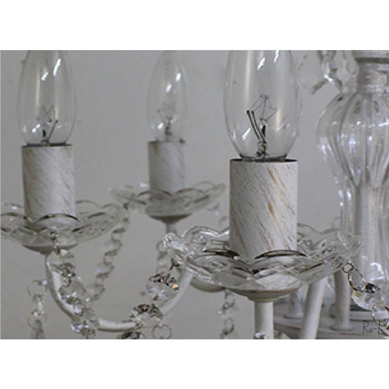 6灯シャンデリア LED対応可 送料無料 シャンデリア ホワイト