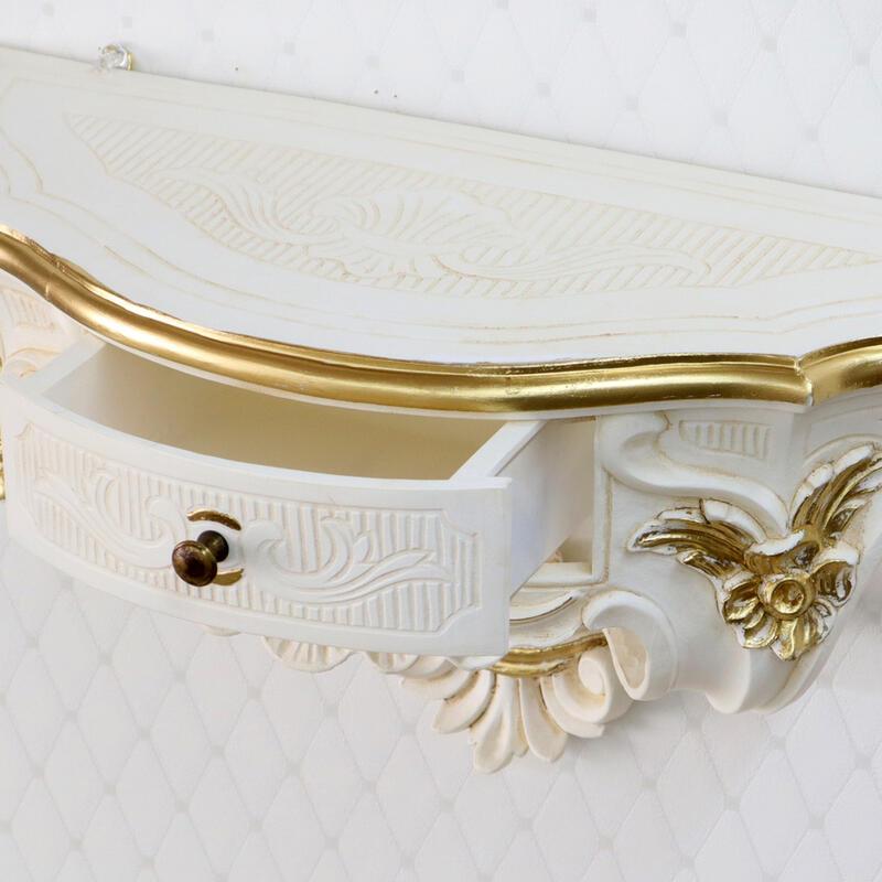 イタリア製引き出し付壁掛けコンソール