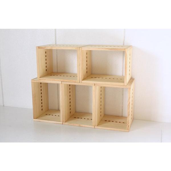 キューブボックス 引出し付 5点セット 自然塗料仕上げ桐材ユニット家具