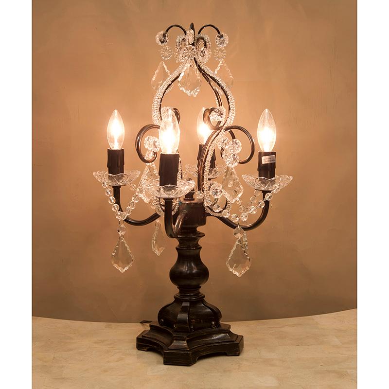 卓上シャンデリアランプ4灯 3色より選択 アンティークゴールド