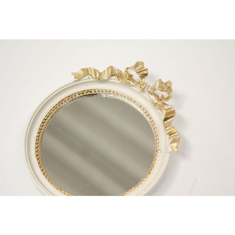 イタリア製レリーフミラー（ホワイト×ゴールド） イタリア製レリーフミラー（ホワイト×ゴールド）