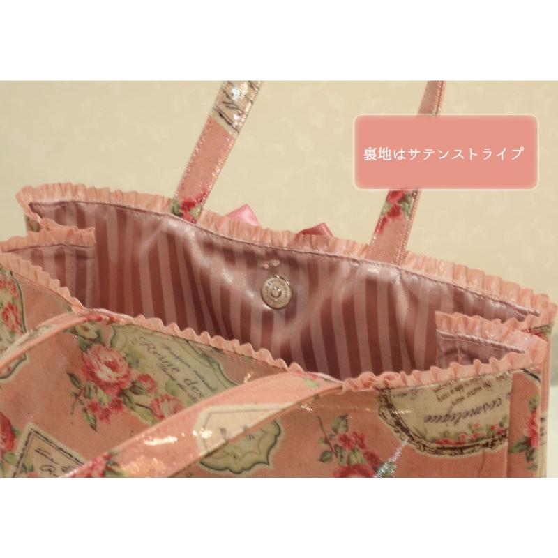 Re-LSHOPオリジナル ピンクローズ柄バッグMサイズ : リエルショップ