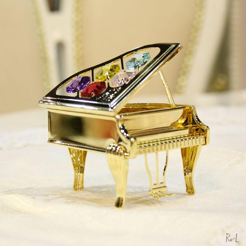 スワロフスキークリスタルピアノ置物RE01561 : リエルショップ
