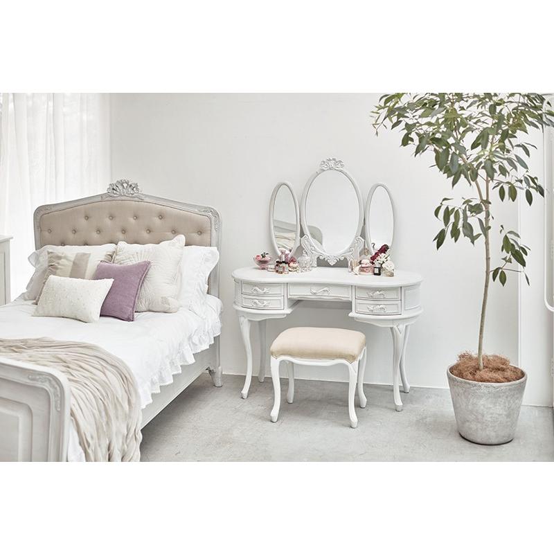 ホワイト アンティーク風 ドレッサー 約幅115cm