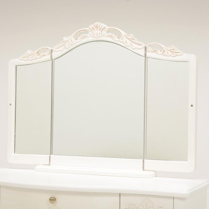 ドレッサーセット アンティークホワイト スツール付き ヴィオレッタ