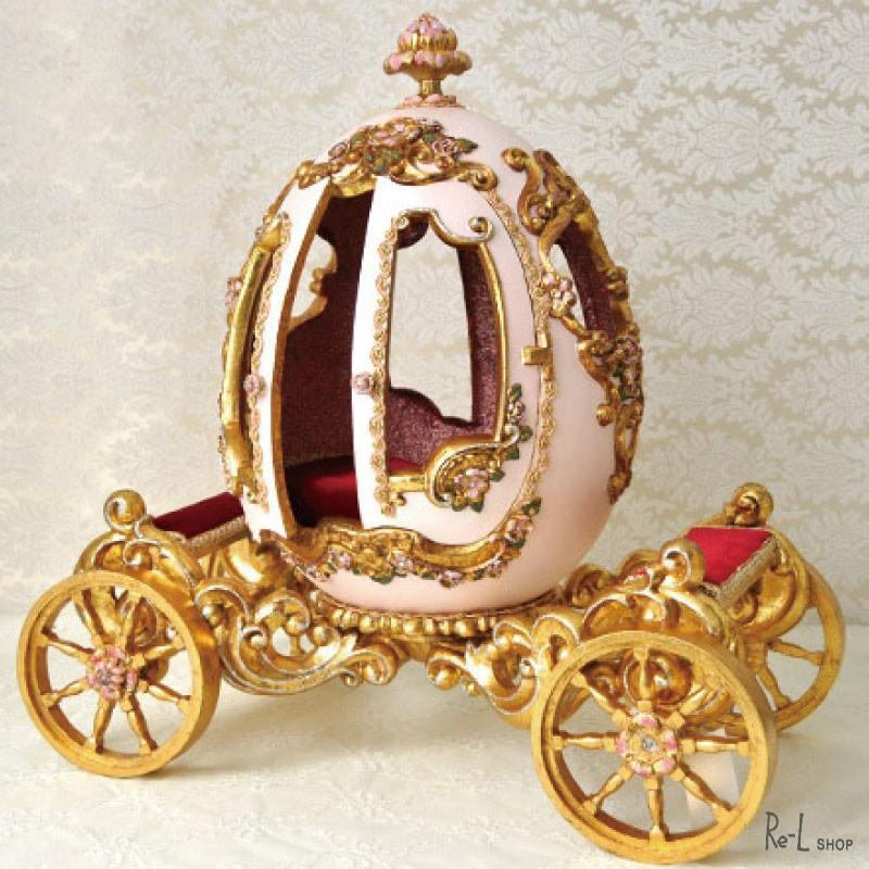 数量限定入荷 プリンセスエッグコーチオブジェ　KATHERINE'S COLLECTION キャサリンコレクション 　ロマンチックなコーチのオブジェ　置物 ピンク REKC130
