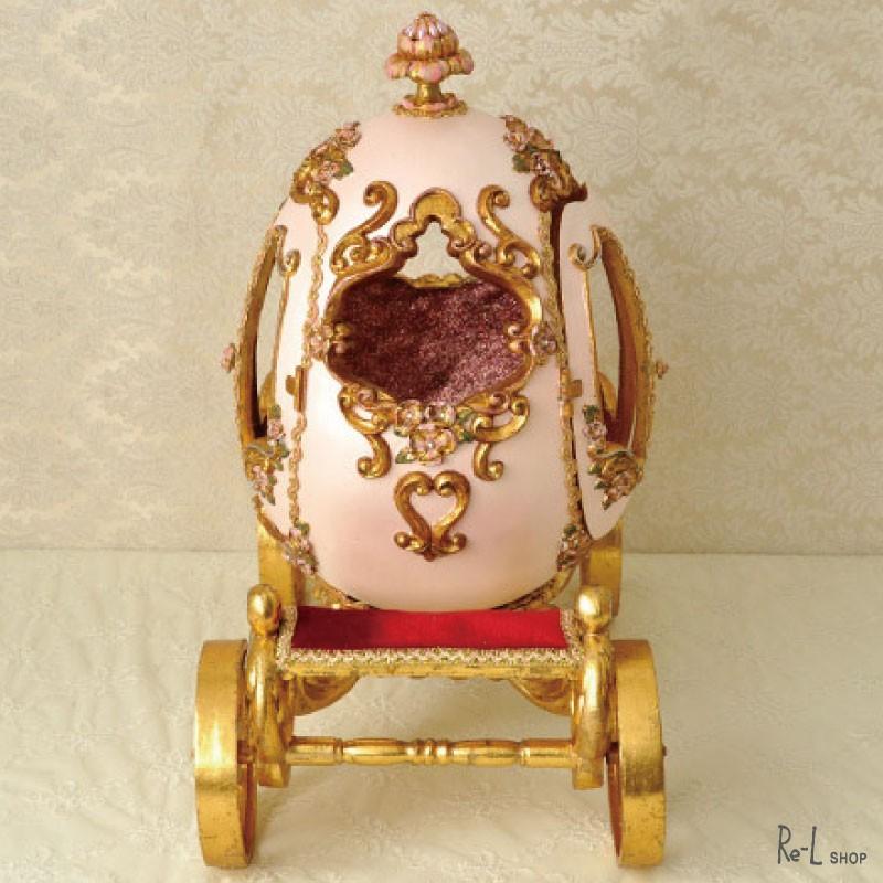 数量限定入荷 プリンセスエッグコーチオブジェ　KATHERINE'S COLLECTION キャサリンコレクション 　ロマンチックなコーチのオブジェ　置物 ピンク REKC130_1