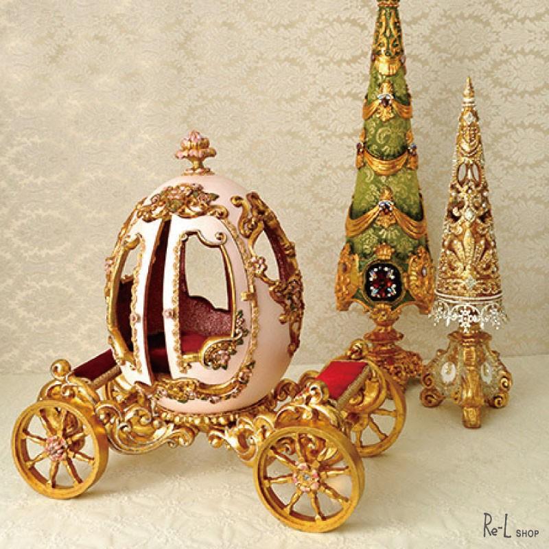 数量限定入荷 プリンセスエッグコーチオブジェ　KATHERINE'S COLLECTION キャサリンコレクション 　ロマンチックなコーチのオブジェ　置物 ピンク REKC130_4