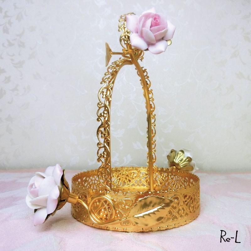 イタリア製 VILLARI ヴィラリミニロイヤルバスケット アクセサリー