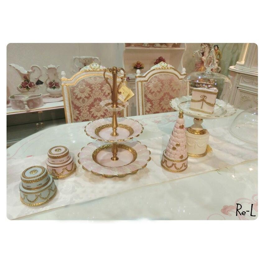 イタリア製 VILLARI ヴィラリ3段クイーンエリザベススタンド ケーキ