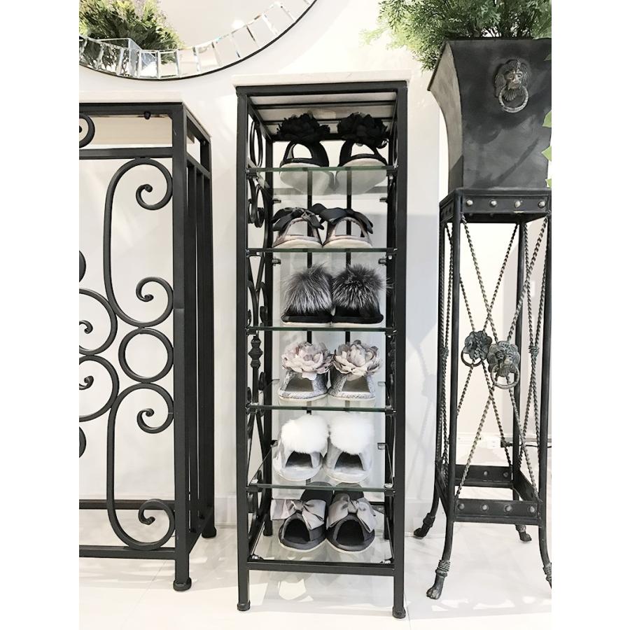 送料無料 天板大理石 アイアン スリッパラック Wrought Iron 収納