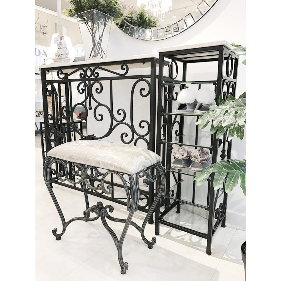 送料無料 天板大理石 アイアン スリッパラック Wrought Iron 収納