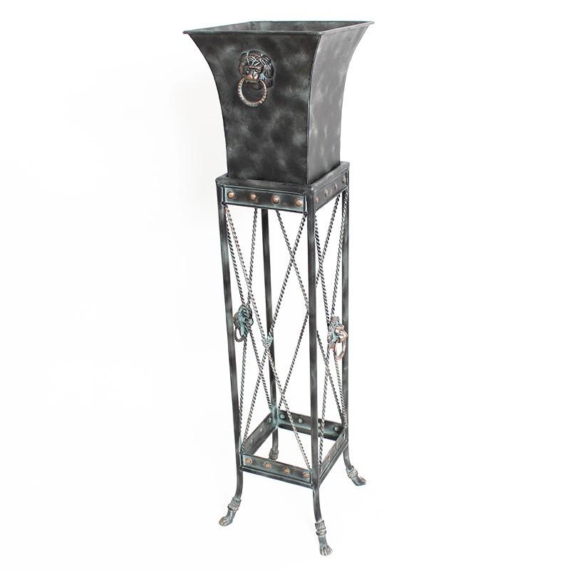 アイアン ライオンプランター Wrought Iron かっこ良い 室内装飾入り口・入口 庭園 REFM-500 園芸用品-花、ガーデニング-プランター